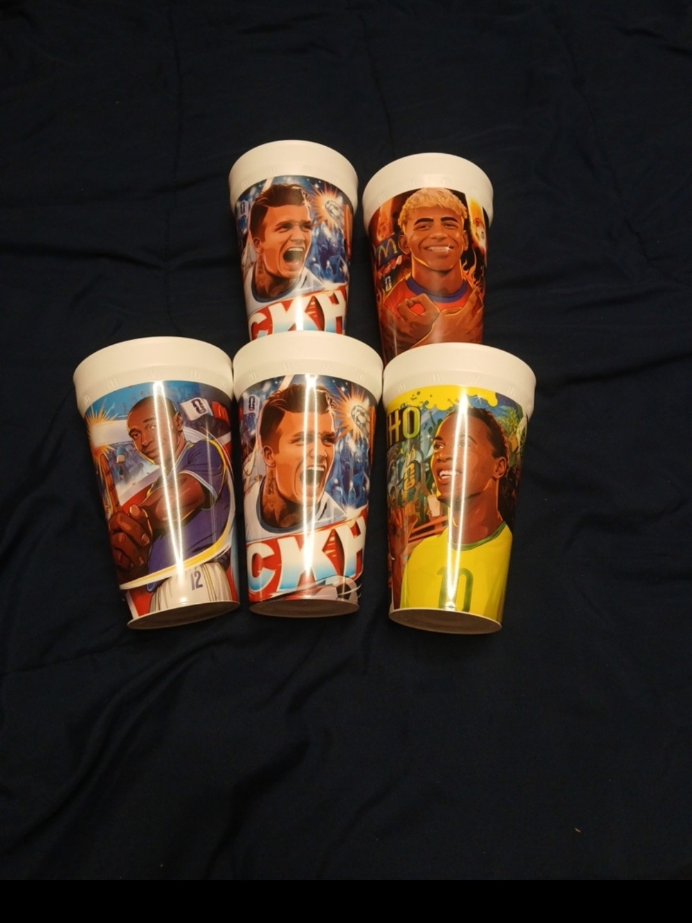 Set of 2 Illustrated Plastic Fifa Mcdonalds Cups